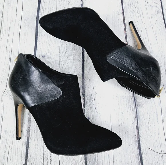 SAM EDELMAN | leather stilleto heel zip pointed toe booties shoes - Picture 3 of 12